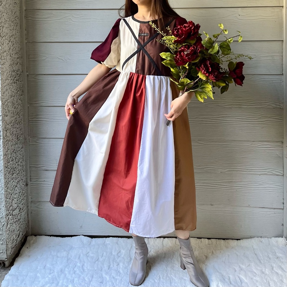 Handmade Upcycled Vintage Christian Dior Puff Sleeve Quilted Dress SKU 10171 - Picture 16 of 16